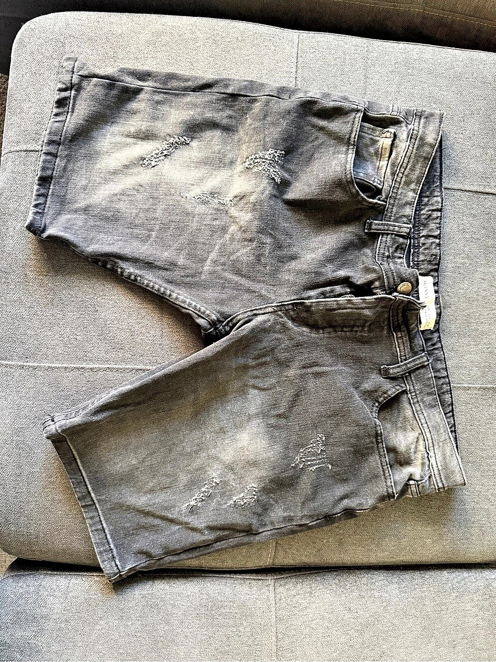 American Eagle Skinny Denim Shorts Gray Size 6